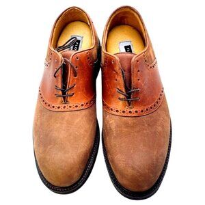 Florsheim Wingtip Oxford Tan and Brown Leather and Suede Mens Shoes 7 1/2 D